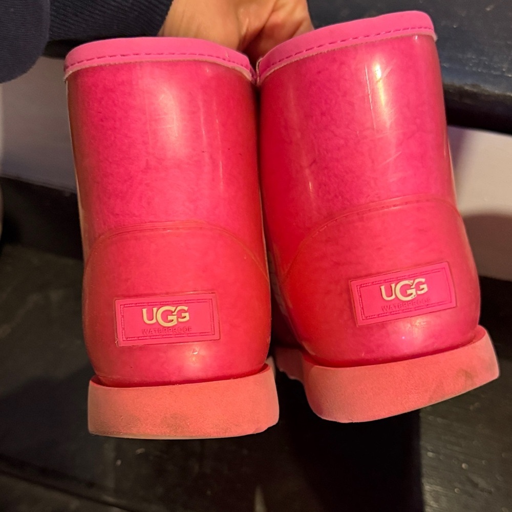 UGG Vibrant Pink Ankle Boots - Picture 4 of 9